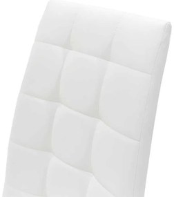 Καρέκλα Darrell pakoworld pu λευκό-βάση χρωμίου 42x49x106εκ