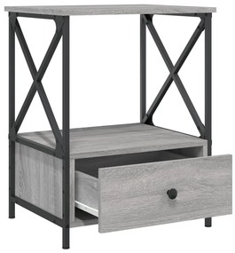 vidaXL Κομοδίνο Γκρι Sonoma 50 x 41 x 65 εκ. από Επεξεργασμένο Ξύλο