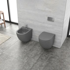 KARAG  MILOS Μπιντέ αναρτώμενο γκρι ματ MILOS LT 046F KARAG KARAG-5206836053387