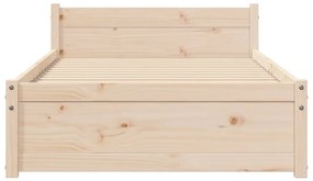 vidaXL Πλαίσιο Κρεβατιού 90 x 200 εκ. από Μασίφ Ξύλο