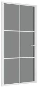 vidaXL Εσωτερική Πόρτα 102,5x201,5 εκ. Λευκή ESG Γυαλί και Αλουμίνιο