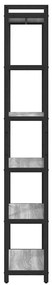 vidaXL Βιβλιοθήκη Γκρι sonoma 60 x 30 x 188 εκ Επεξεργασμένο ξύλο