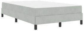 vidaXL Κρεβάτι box spring με στρώμα Ανοιχτό γκρι 120 x 200 cm Βελούδο
