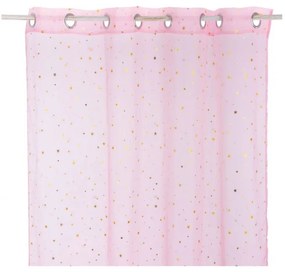 Παιδική Κουρτίνα με Τρουκς 140 x 250 cm Pink Gold Stars Atmosphera 127188-Pink