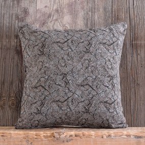 Μαξιλαροθήκη Διακοσμητική Xaviera Grey-Brown Ρυθμός 40Χ40 Cotton-Polyester