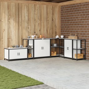 vidaXL Ράφι Αποθήκευσης Κουζίνας με ράφι Λευκό 60 x 50 x 92 εκ. Ατσάλι
