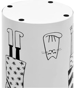 vidaXL Ομπρελοθήκη με Σχέδιο Γυναίκες Λευκή Ατσάλινη