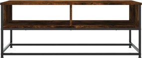 vidaXL Τραπεζάκι Σαλονιού Καπνιστή Δρυς 100x51x40 εκ. Επεξεργασμ. Ξύλο