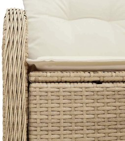 vidaXL Καναπές Κήπου με μαξιλάρι Μπεζ 121 x 62 x 69εκ συνθετικό ρατάν