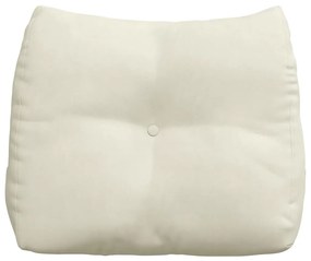 vidaXL Μαξιλάρι Πλάτης Κρεμ 60 x 24 x 50 εκ Βελούδο