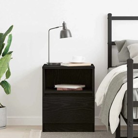 vidaXL Κομοδίνο Μαύρη δρυς 40 x 40 x 50 cm Επεξεργασμένο ξύλο