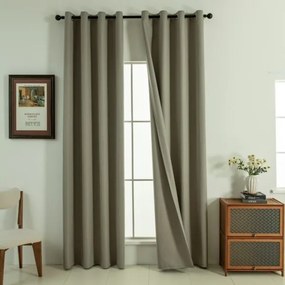 Beauty Home Κουρτίνα Full Blackout σκίασης με 8 κρίκους Soft Art 8391 Light Beige-C3 140x270 Μπεζ