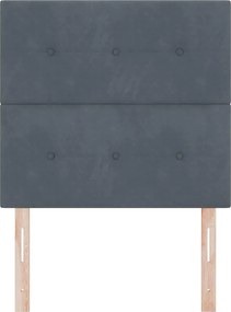 vidaXL LED κεφαλάρι με φώτα λωρίδας LED Γκρι 100 cm Πολυεστέρας