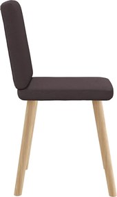 vidaXL Καρέκλες Τραπεζαρίας 4 τεμ. Σκούρο Καφέ Υφασμάτινες
