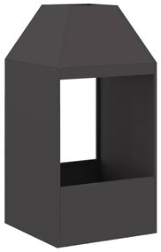 vidaXL Μαύρη Εστία Φωτιάς 50x50x100 εκ. από Ατσάλι