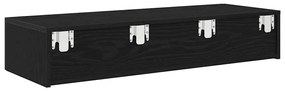 vidaXL Ράφι τοίχου με συρτάρια Μαύρο 100x36x19 cm Κατασκευασμένο ξύλο