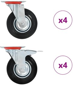 vidaXL Ρόδες Περιστρεφόμενες 8 τεμ. 125 χιλ.