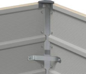 vidaXL Γλάστρα Ελεφαντόδοντο 100 x 40 x 45 cm Ατσάλι