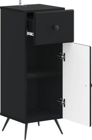 vidaXL Ντουλάπι Αποθήκευσης Μπάνιου BREDA Μαύρο 30 x 31 x 80 εκ.