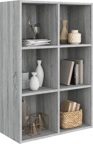 vidaXL Βιβλιοθήκη/Βοηθητικό Ντουλάπι Γκρι sonoma 66x30x98εκ. Επεξ Ξύλο