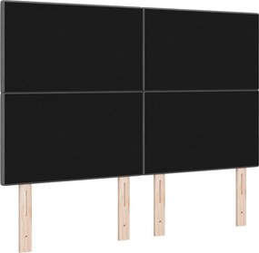 vidaXL LED κεφαλάρι Σκούρο Γκρι ύφασμα