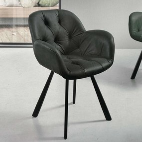 Καρέκλα Celia 66x65x85cm Anthracite Capodarte