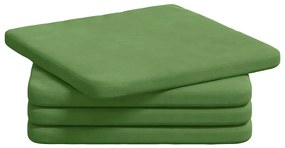 vidaXL Μαξιλάρια καθισμάτων 4 pcs Ανοιχτό Πράσινο 40 x 40 x 3 cm