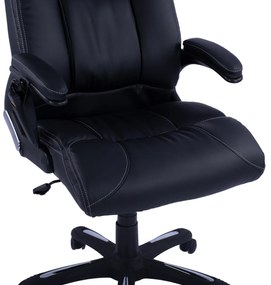 ΚΑΡΕΚΛΑ ΓΡΑΦΕΙΟΥ THORIN HM1050.01 ΜΕ MASSAGE ΜΑΥΡΗ HOMEMARKT 62x70x127Y εκ.