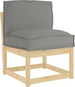 vidaXL Μαξιλάρι Γκρι 50 x 40 x 12 cm Ύφασμα Όξφορντ
