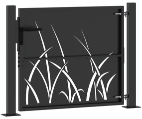 vidaXL Πύλη Κήπου, Πύλη Κήπου 105x75 εκ. Από χάλυβα Corten με σχέδιο γρασιδιού