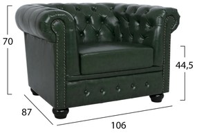 ΠΟΛΥΘΡΟΝΑ T.CHESTERFIELD HM3011.08 ΤΕΧΝΟΔΕΡΜΑ ΚΥΠΑΡΙΣΣΙ 106x87x70 εκ. - HM3011.08