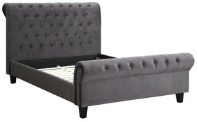 Κρεβάτι Riverton 634, Διπλό, Γκρι, 140x200, Ταπισερί, Τάβλες για Κρεβάτι, 156x250x118cm