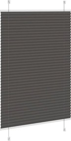 vidaXL Πλισέ περσίδα Μαύρο 95x100 cm Πλάτος υφάσματος 94,4 cm