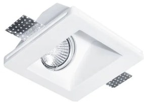 Σποτ οροφής CERAMIC DALTON INDIRECT SQUARE γύψινο χωνευτό Viokef 4116100
