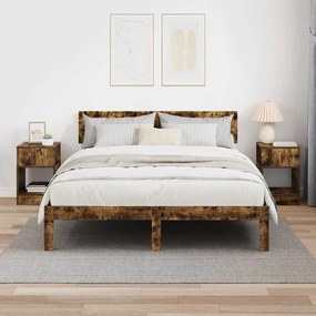 vidaXL End Table 2 pcs Καπνιστό Δρύς 30,5 x 30 x 45 εκ