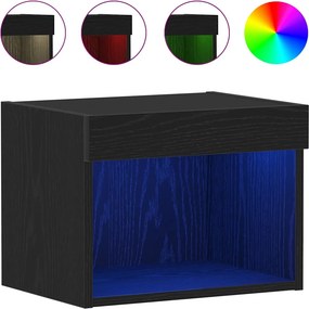 vidaXL Σετ επίπλου τηλεόρασης 2 pcs Μαύρη Οξυά Επεξεργασμένο Ξύλο