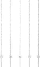 vidaXL Στύλος Περιφράξεων 5 pcs Ασημί 150 cm Ατσάλι