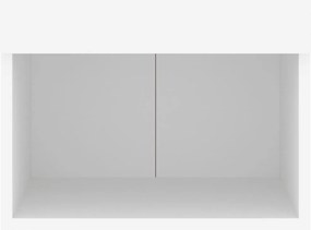 vidaXL Κομοδίνο Επιτοίχιο με Φώτα LED Λευκό