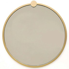 Καθρέπτης Τοίχου 552NOS2208 60x2,2x60cm Gold Aberto Design Μέταλλο