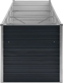 vidaXL Ζαρντινιέρα Υπερυψωμένη Ανθρακί 320x80x77 εκ. Γαλβαν. Χάλυβας