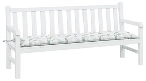 vidaXL Μαξιλάρι Πάγκου Κήπου Σχέδιο Φύλλων 180x50x7 εκ. Ύφασμα Oxford