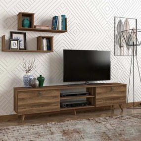 Έπιπλο τηλεόρασης Seddra καρυδί 180x31x45εκ