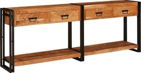 vidaXL Τραπέζια Κονσόλες 2 τμχ. Καφέ 200 x 33 x 75 εκ