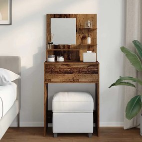 vidaXL Τραπέζια Ντυσίματος Κρεβατοκάμαρας με συρτάρι Παλιό Ξύλο