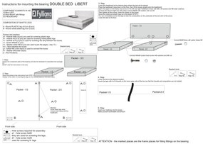 Επενδυμένο Κρεβάτι Libert Fylliana με Πάτωμα  Μπέζ 160x200 εκ. 170x220x110 εκ.