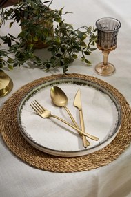 Dinner Set (24 Pieces) Roundy - Brown White
Brown