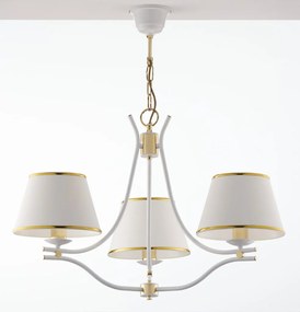 Κρεμαστό Πολύφωτο Samba Φ78cm 3xE27 Λευκό με Χρυσό