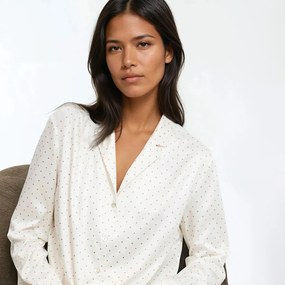 Πυτζάμα από σατέν με πουά σχέδιο