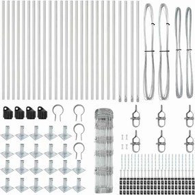 vidaXL Στύλος Περιφράξεων Γαλβανισμένο 50 x 0,8 m Ατσάλι