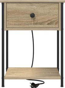 vidaXL Κομοδίνο Δρύς Sonoma 42 x 41 x 56 εκ. Επεξεργασμένο ξύλο